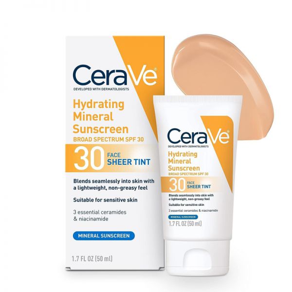 Kem chống nắng CeraVe Hydrating Mineral Sunscreen Face Sheer Tint SPF 30