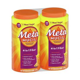 Bột cam bổ sung chất xơ Metamucil MultiHealth Fiber Real Sugar