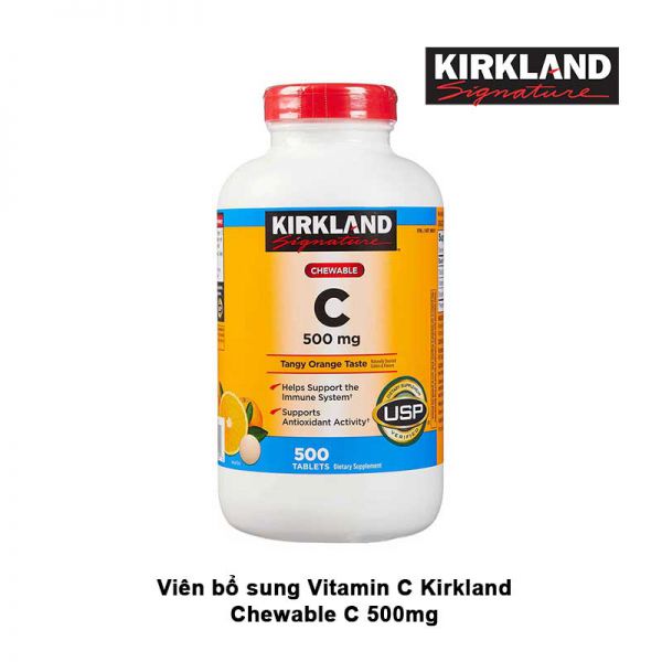 Viên kẹo ngậm Vitamin C 500mg Kirkland